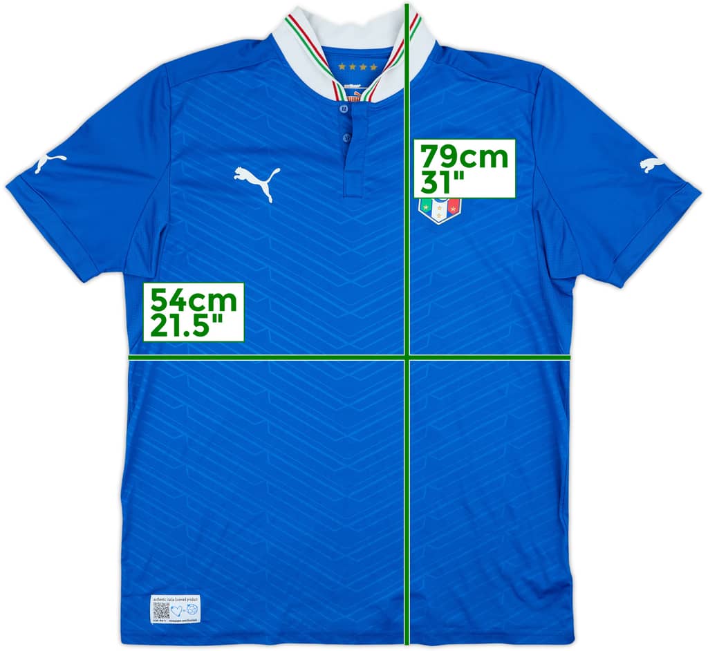 2012-13 Italy Home Shirt - 8/10 - (XL)