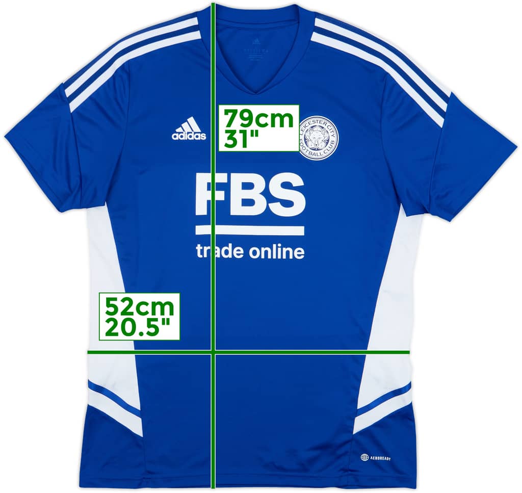 2022-23 Leicester adidas Training Shirt - 9/10 - (L)