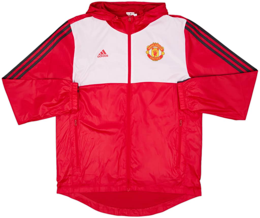 2017-18 Manchester United adidas Hooded Track Jacket - 8/10 - (M)