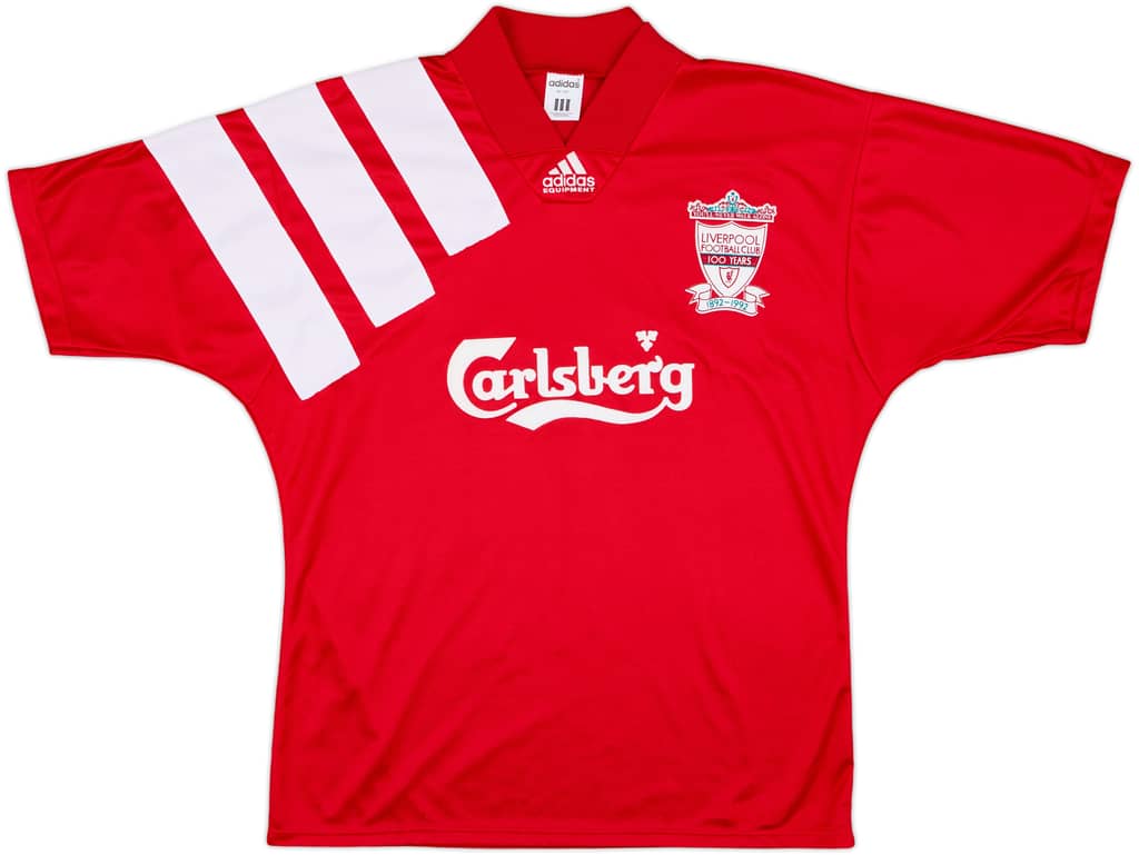 1992-93 Liverpool Centenary Home Shirt - 9/10 - (M/L)