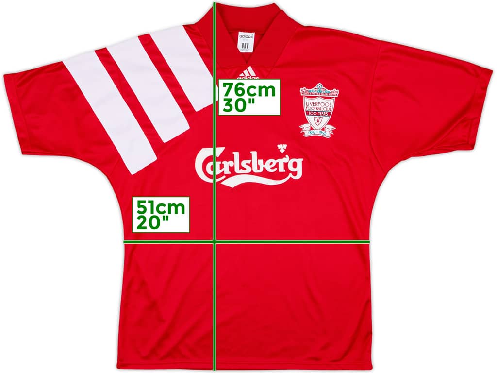 1992-93 Liverpool Centenary Home Shirt - 9/10 - (M/L)