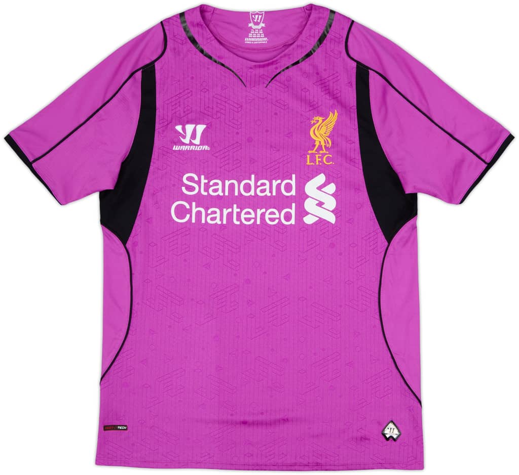 2014-15 Liverpool GK S/S Shirt - 8/10 - (L.Boys)