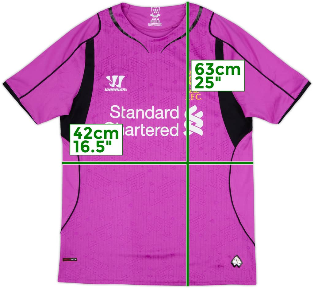 2014-15 Liverpool GK S/S Shirt - 8/10 - (L.Boys)