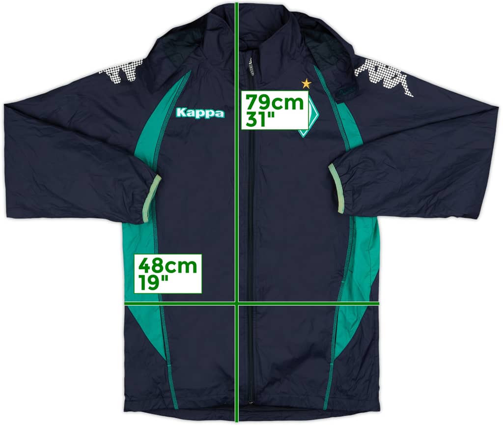 2008-09 Werder Bremen Kappa Hooded Rain Jacket - 8/10 - (XL.Boys)