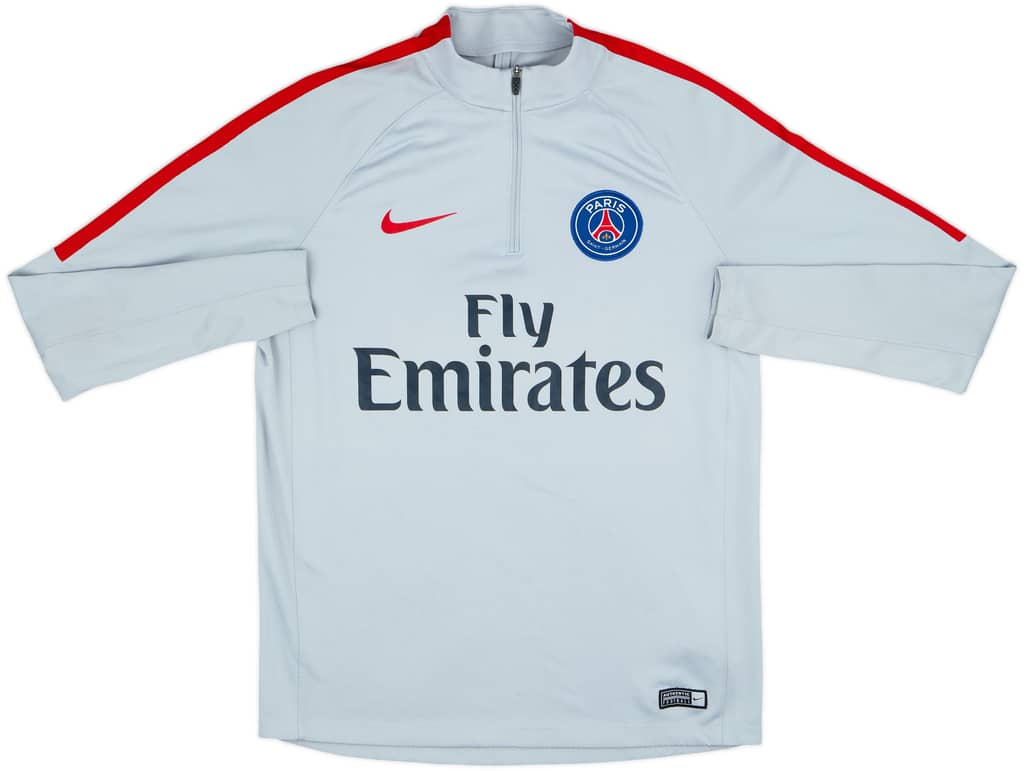 2017-18 Paris Saint-Germain Nike 1/4 Zip Training Top - 8/10 - (M)