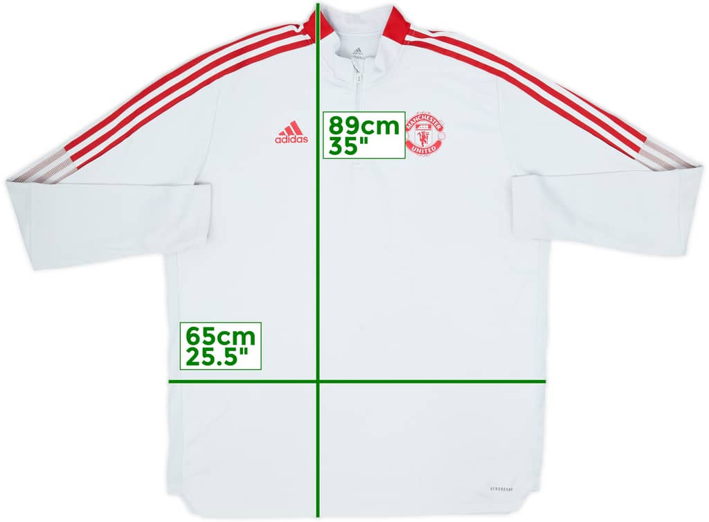 2021-22 Manchester United adidas 1/4 Zip Training Top - 7/10 - (XXL)