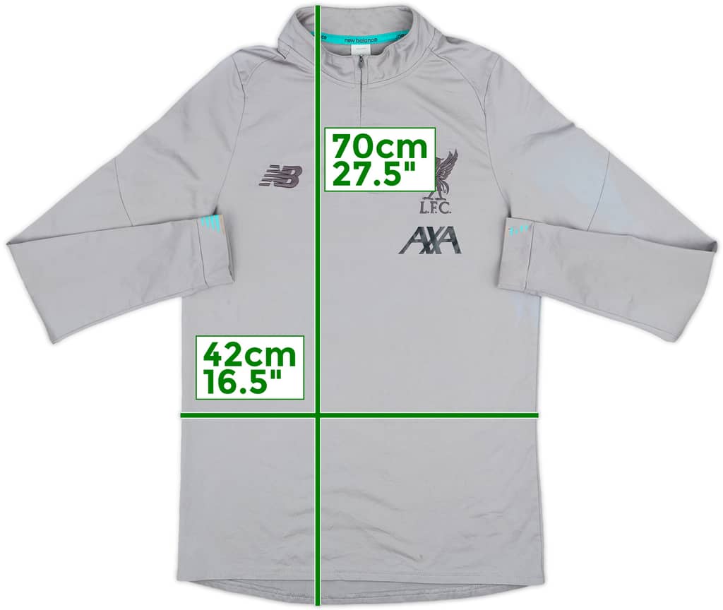 2019-20 Liverpool New Balance 1/4 Zip Training Top - 8/10 - (M.Boys)