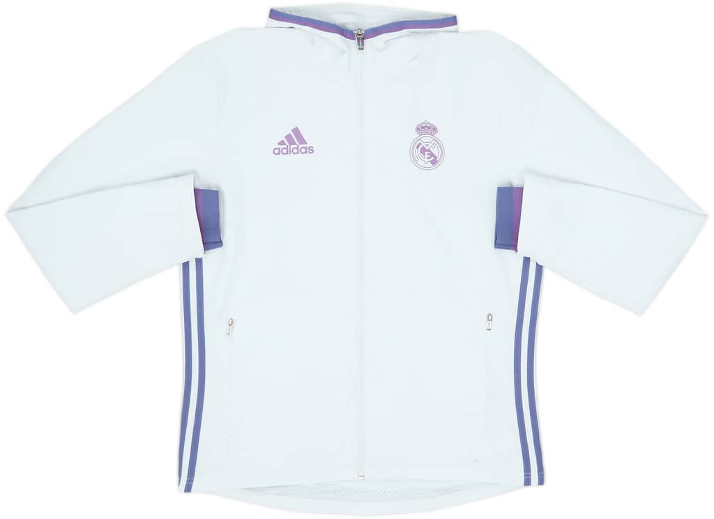 2016-17 Real Madrid adidas Hooded Track Jacket - 6/10 - (M)