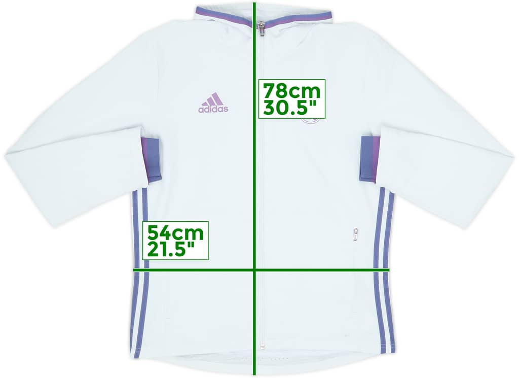 2016-17 Real Madrid adidas Hooded Track Jacket - 6/10 - (M)