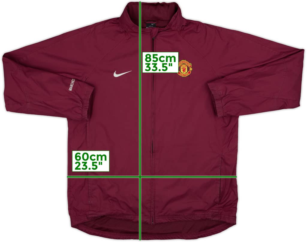 2004-05 Manchester United Nike Hooded Rain Jacket - 8/10 - (L)