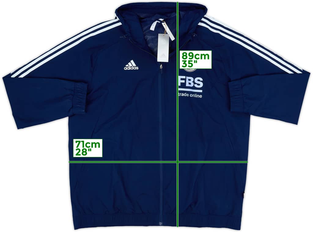 2022-23 Leicester adidas Hooded Rain Jacket (XXL)