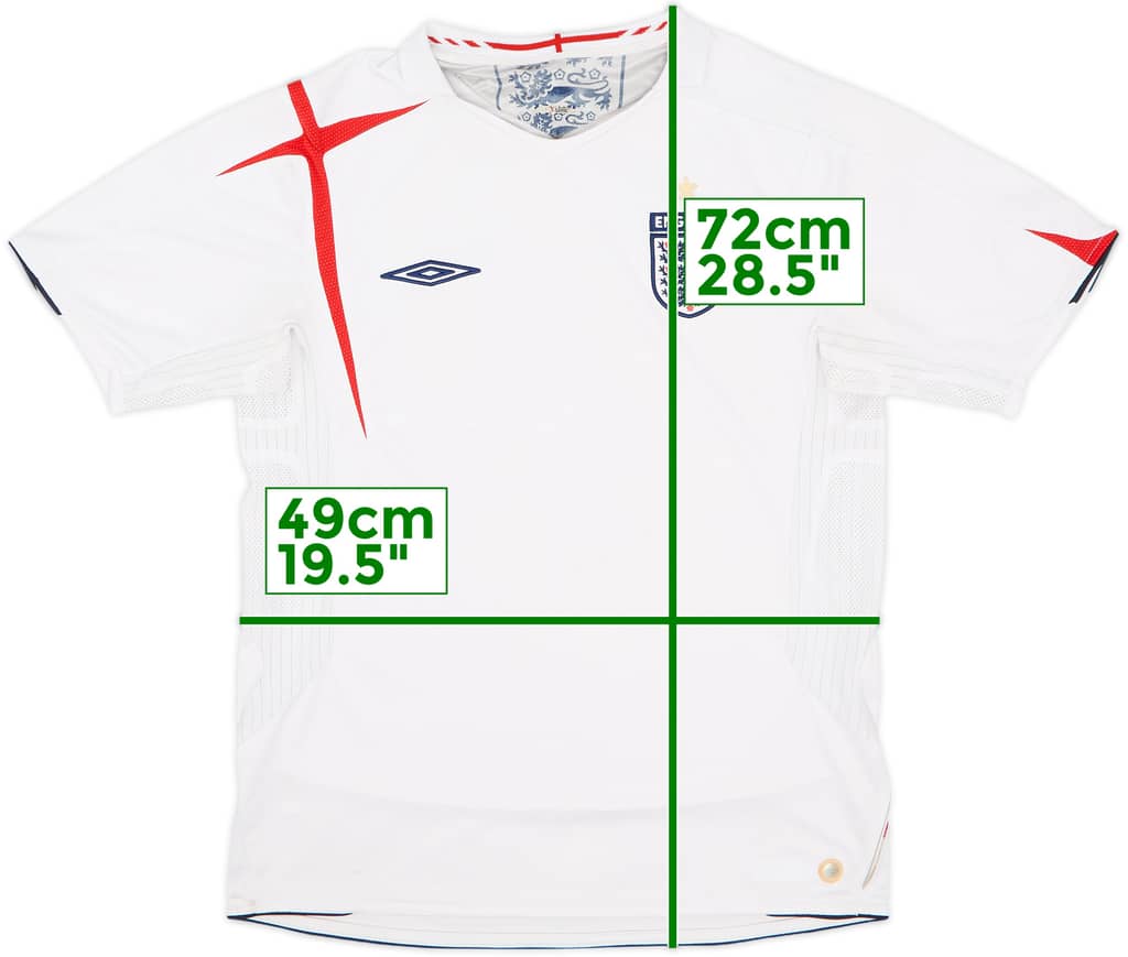 2005-07 England Home Shirt - 5/10 - (M)