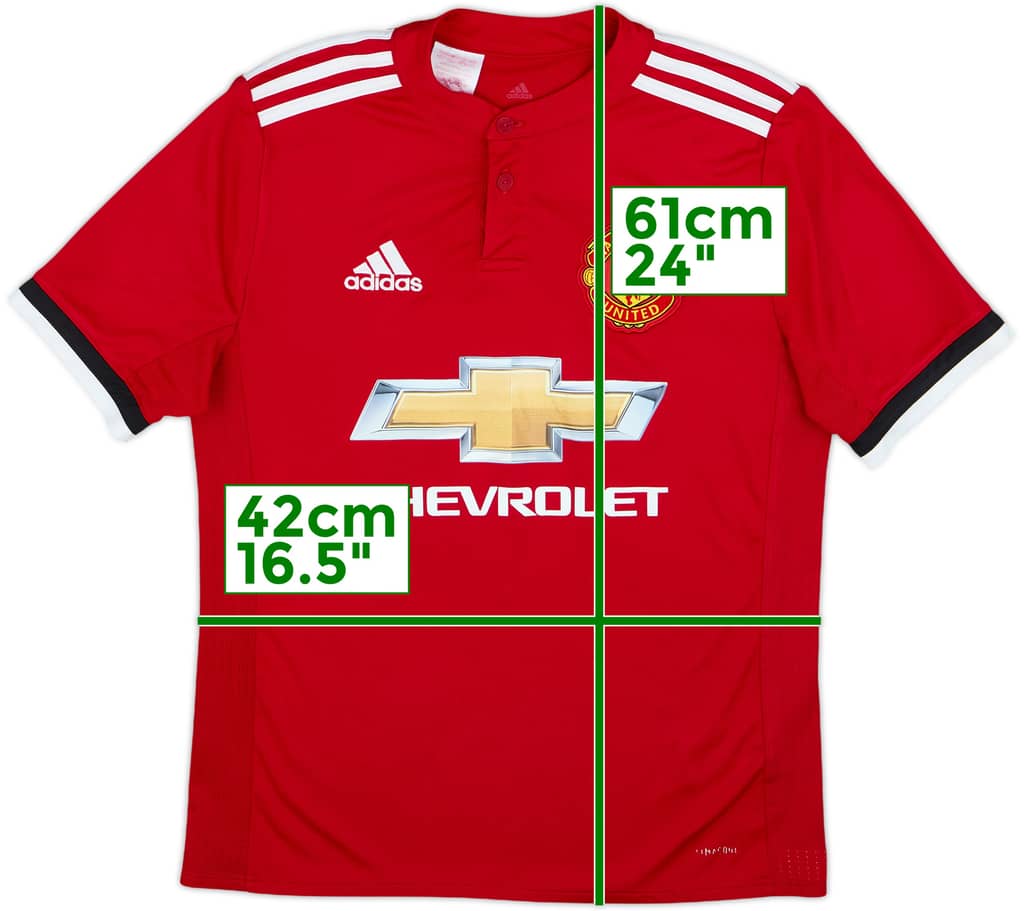 2017-18 Manchester United Home Shirt - 6/10 - (L.Boys)