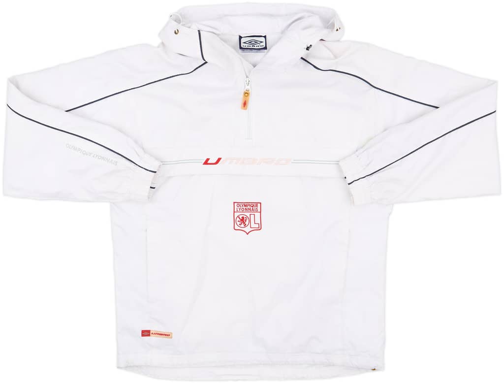 2002-03 Lyon Umbro 1/2 Zip Hooded Rain Jacket - 4/10 - (S)