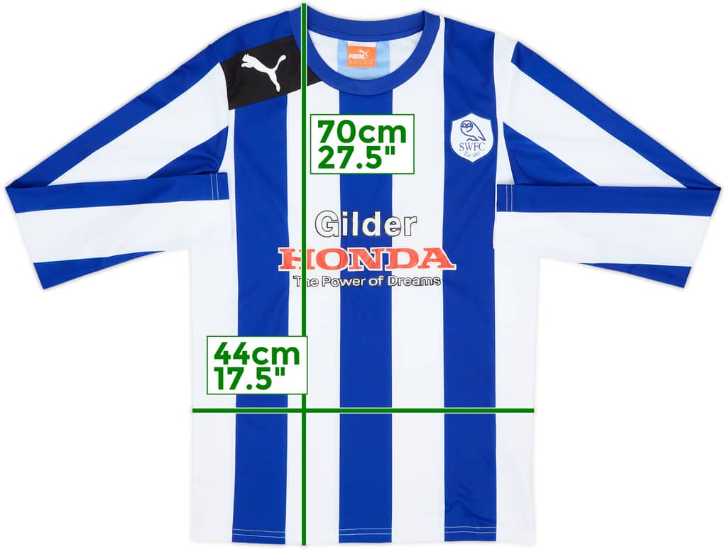 2012-13 Sheffield Wednesday Home L/S Shirt - 8/10 - (S)