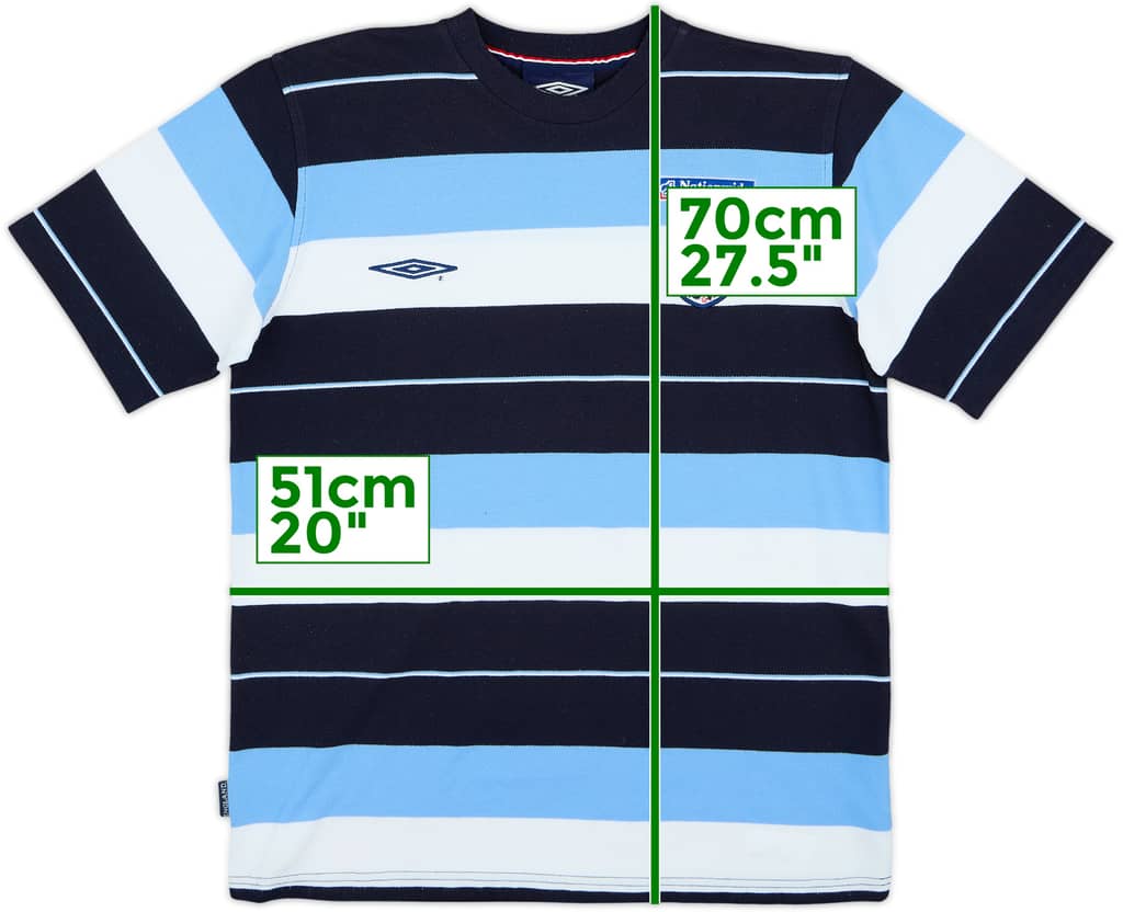 2000-01 England Umbro Cotton Tee - 8/10 - (M)