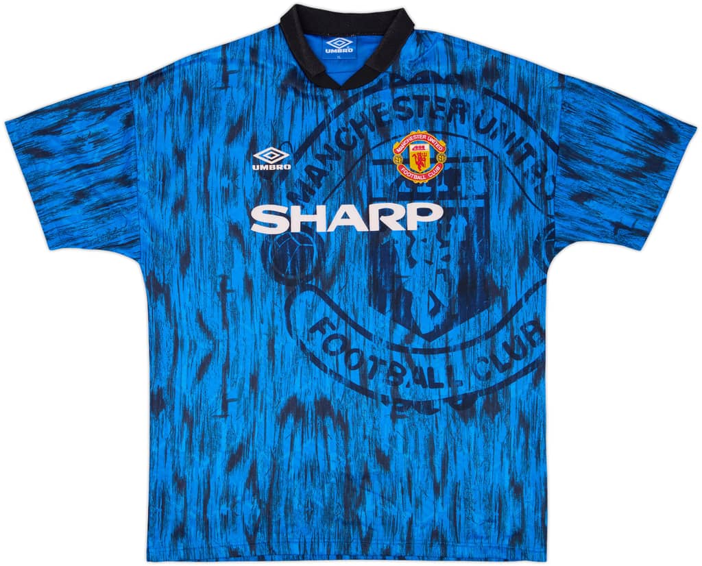1992-93 Manchester United Away Shirt - 8/10 - (XL)