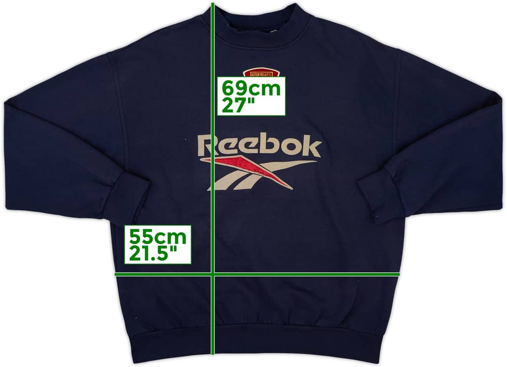 1998-99 Aston Villa Reebok Sweat Top - 7/10 - (L)