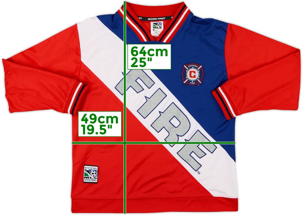 Camiseta de entrenamiento y ocio L/S del Chicago Fire 1990s - 8/10 - (L)