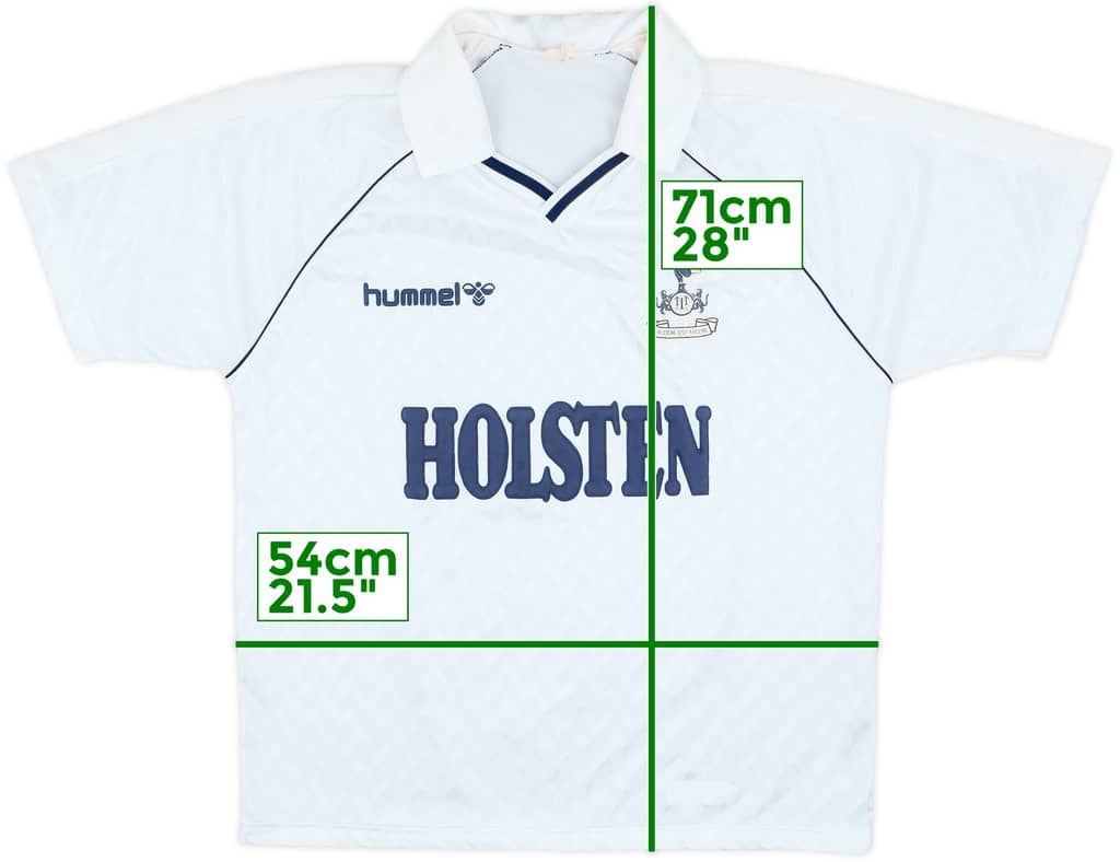 1987-89 Tottenham Home Shirt - 8/10 - (XL)
