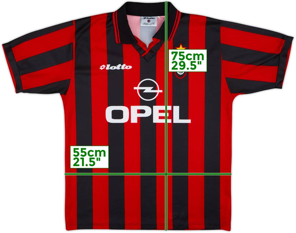 1997-98 AC Milan Home Shirt - 8/10 - (L)