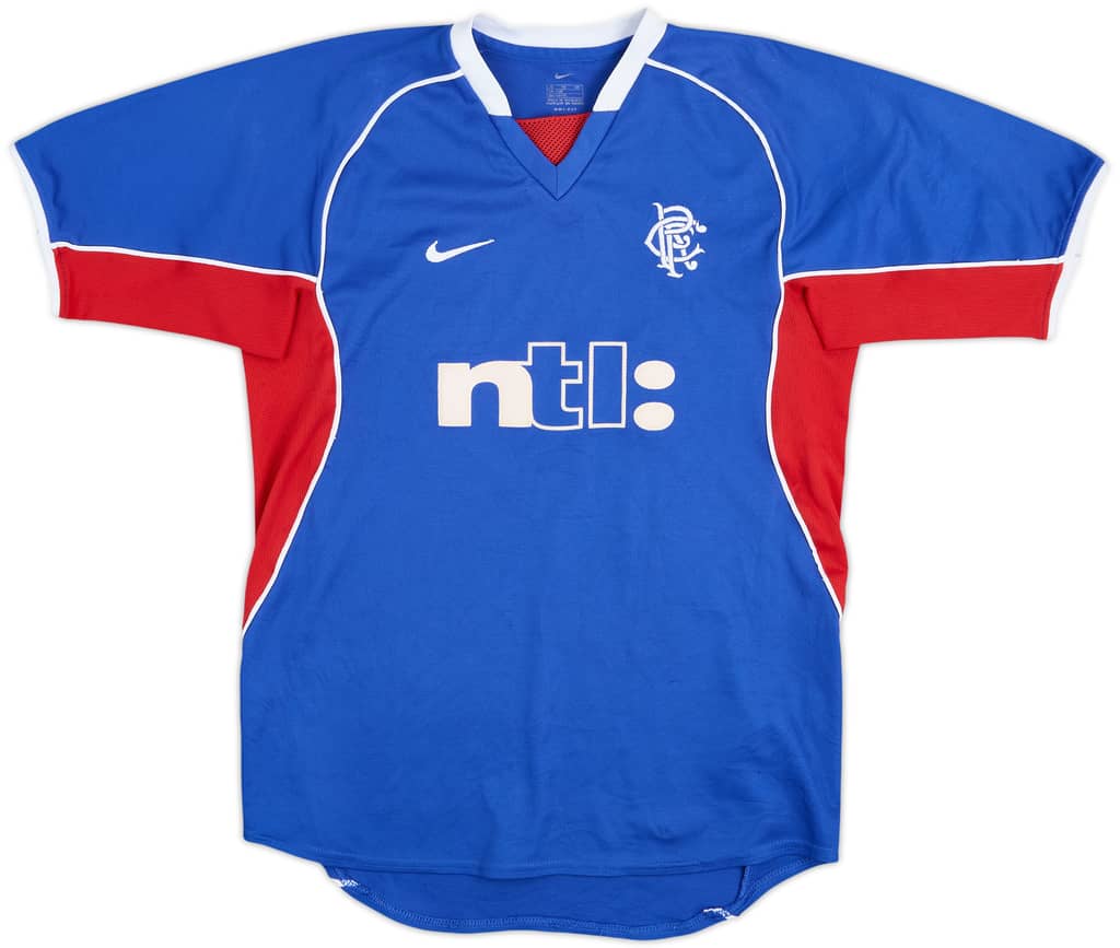 2001-02 Rangers Home Shirt - 8/10 - (XL.Boys)