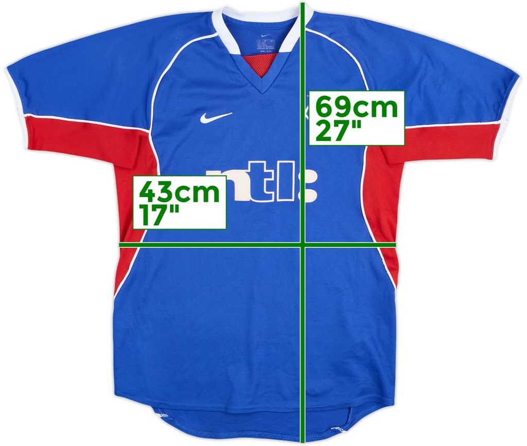 2001-02 Rangers Home Shirt - 8/10 - (XL.Boys)