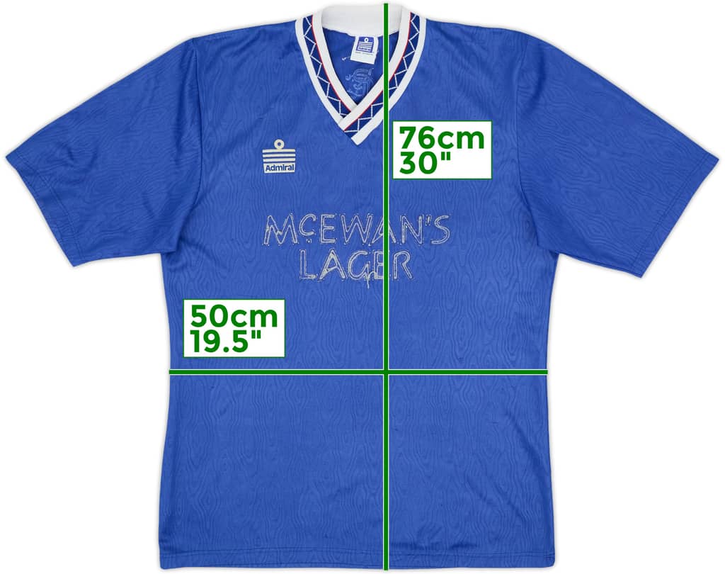 1990-92 Rangers Home Shirt - 4/10 - (M)
