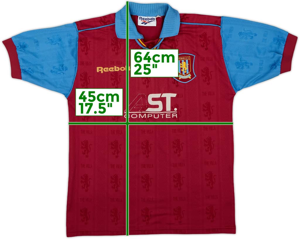 1995-97 Aston Villa Home Shirt - 4/10 - (L.Boys)