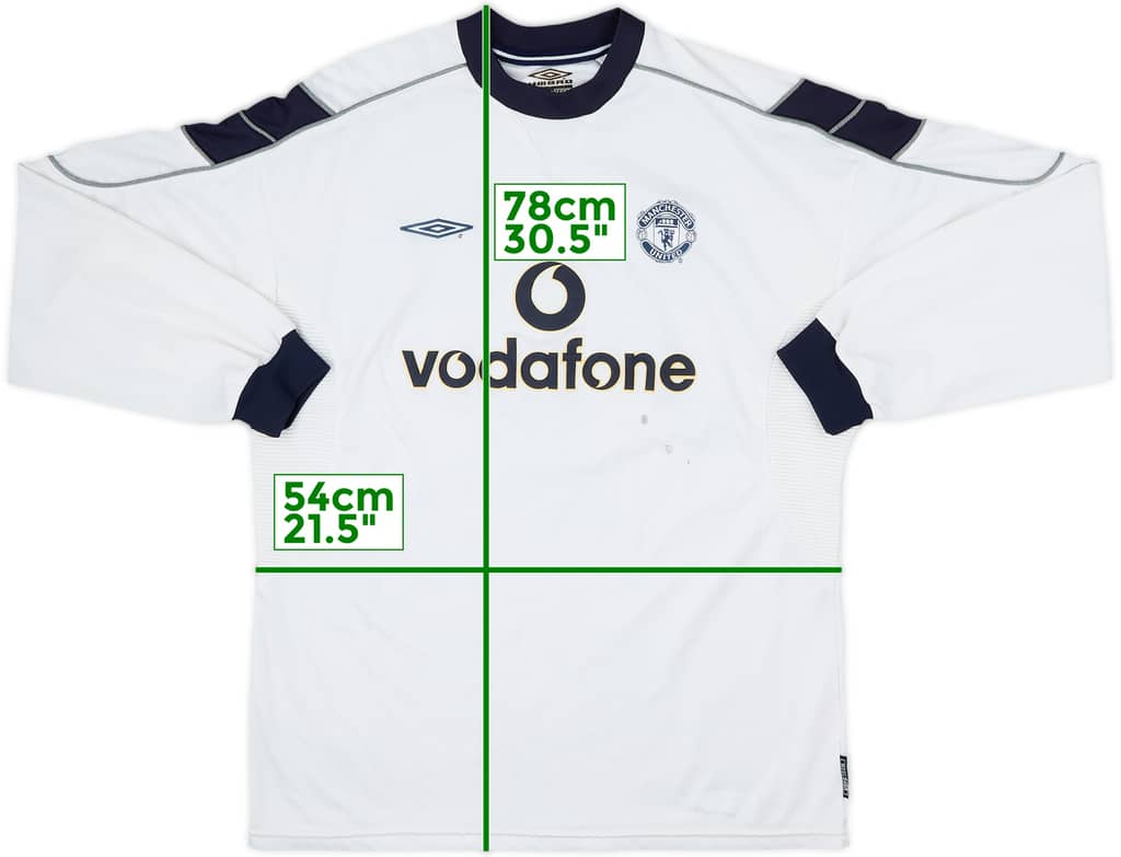 Camiseta de la tercera equipación de manga larga del Manchester United 1999-00 - 4/10 - (XL)