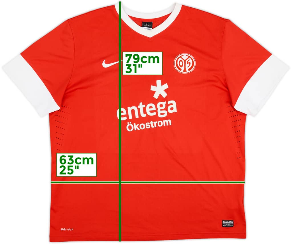 Camiseta de local del FSV Mainz 2012-13 - 6/10 - (XXL)