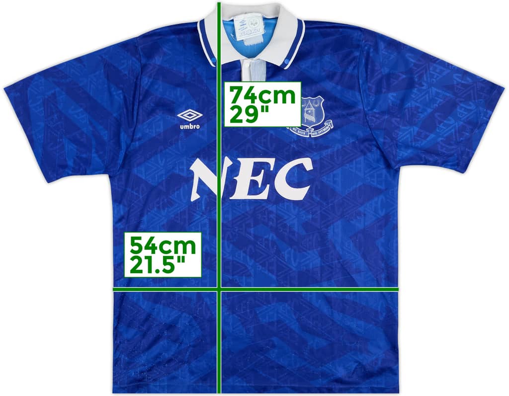 1991-93 Everton Home Shirt - 6/10 - (L)