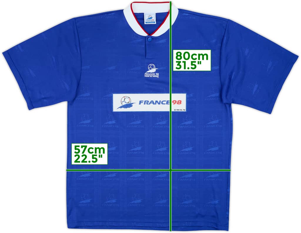 1998 Francia 98 Copa del Mundo Camiseta de entrenamiento - 8/10 - (L)