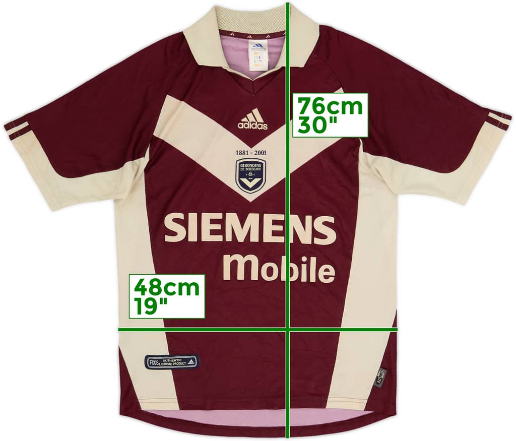 Camiseta de la tercera equipación de Bordeaux 2001-02 - 8/10 - (S)