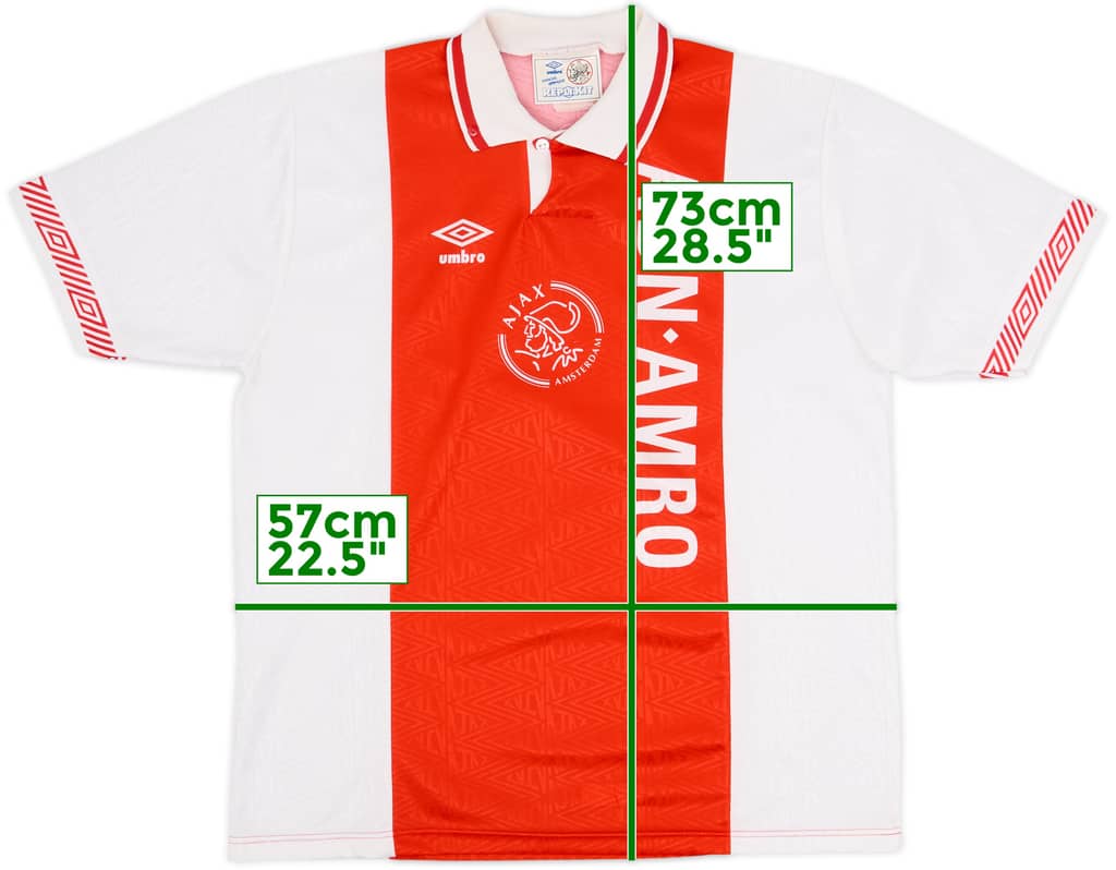 Camiseta de local de Ajax 1991-93 - 8/10 - (L)