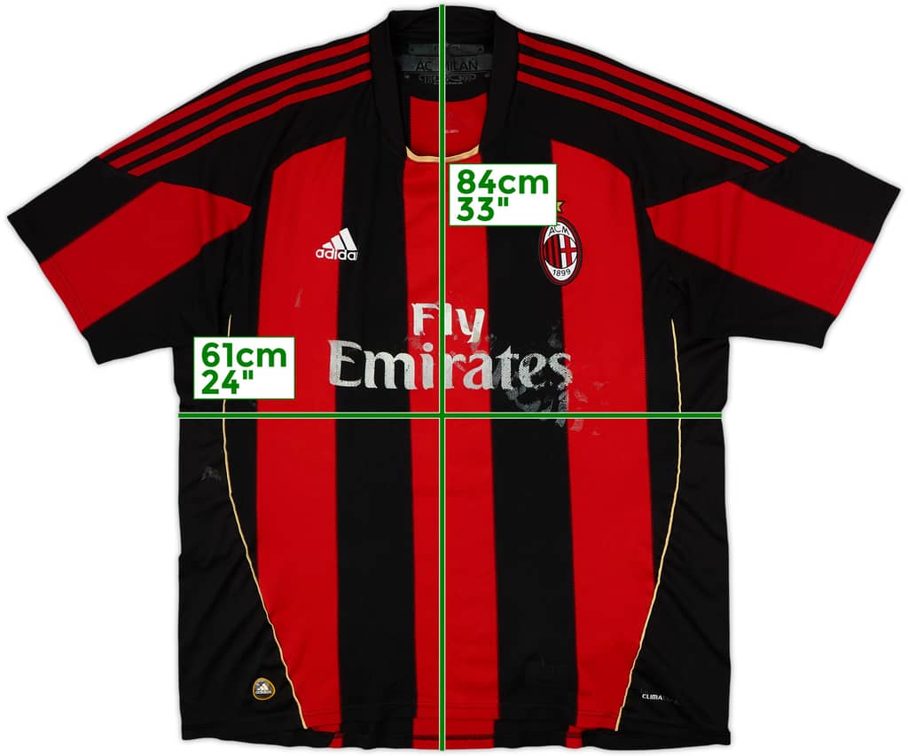 2010-11 AC Milan Home Shirt - 4/10 - (XL)
