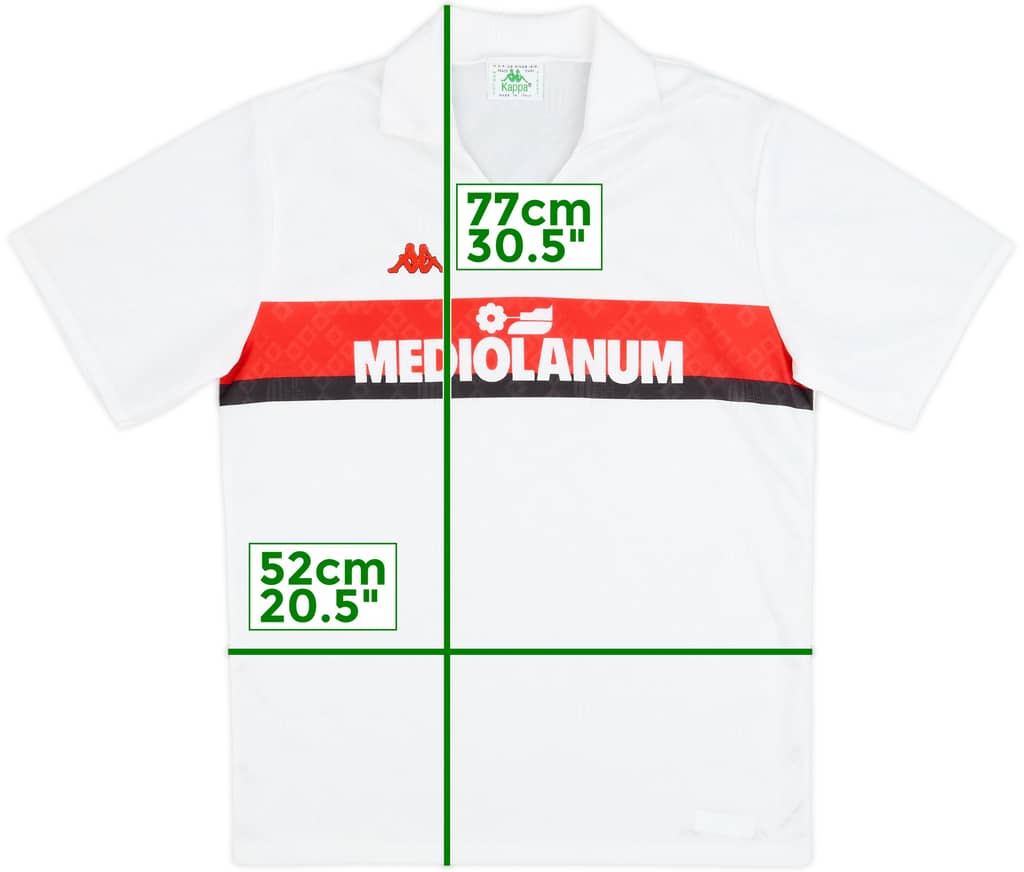 Camiseta de visitante del AC Milan 1988-89 - 10/10 - (XL)