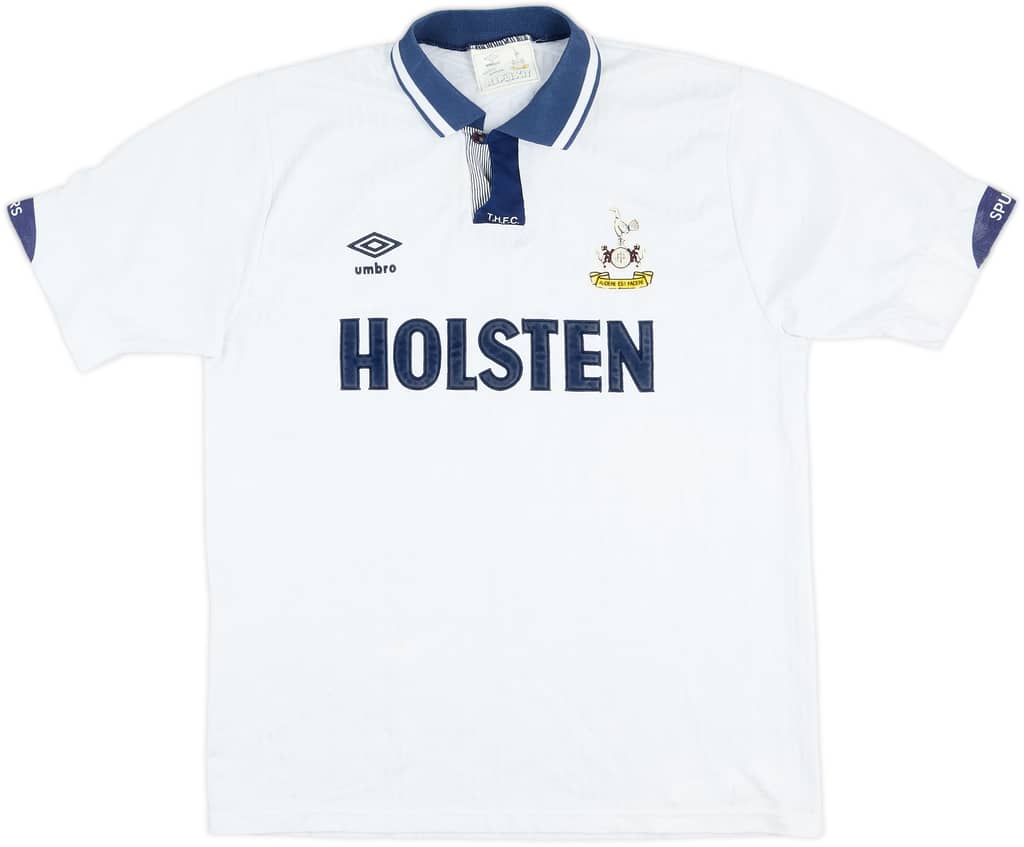 1991-93 Tottenham Home Shirt - 7/10 - (L)