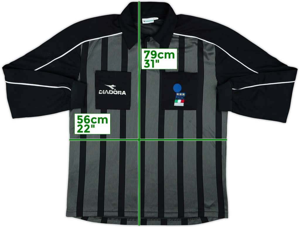 1990s Italy FIGC Diadora Referee L/S Shirt - 5/10 - (XL)