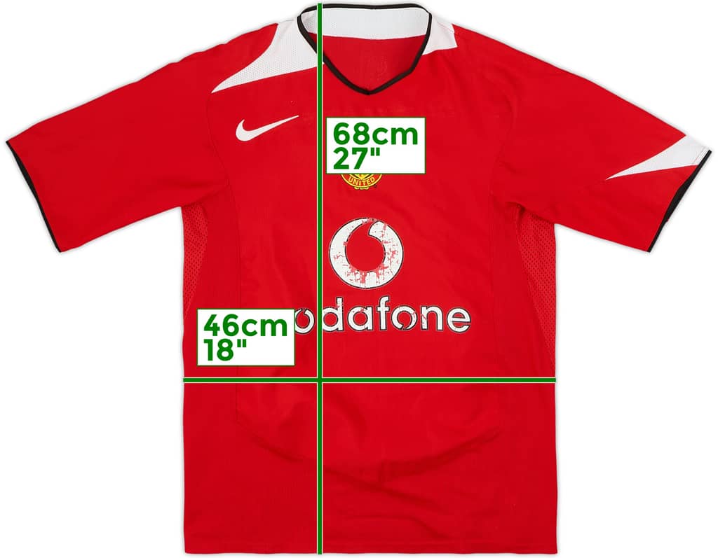 2004-06 Manchester United Home Shirt - 5/10 - (XL.Boys)