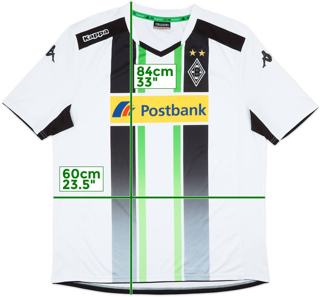 Camiseta de local del Borussia Monchengladbach 2014-15 - 8/10 - (XXL)