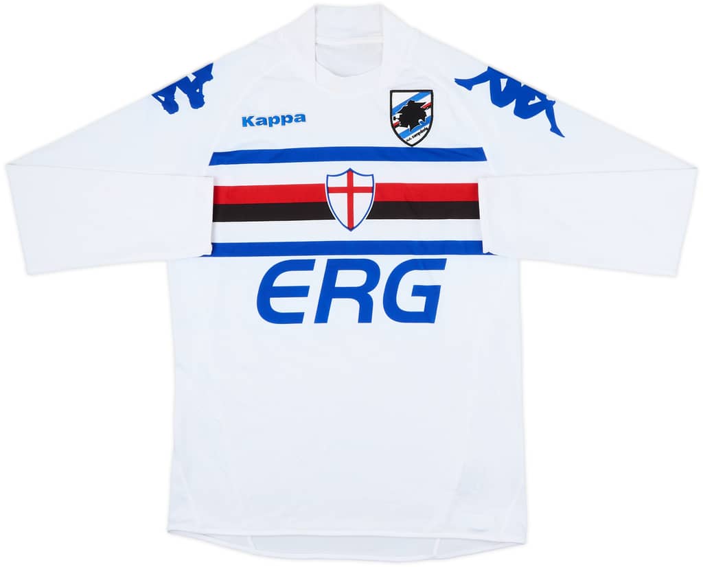 Camiseta de visitante de manga larga del Sampdoria 2008-09 - 6/10 - (L)