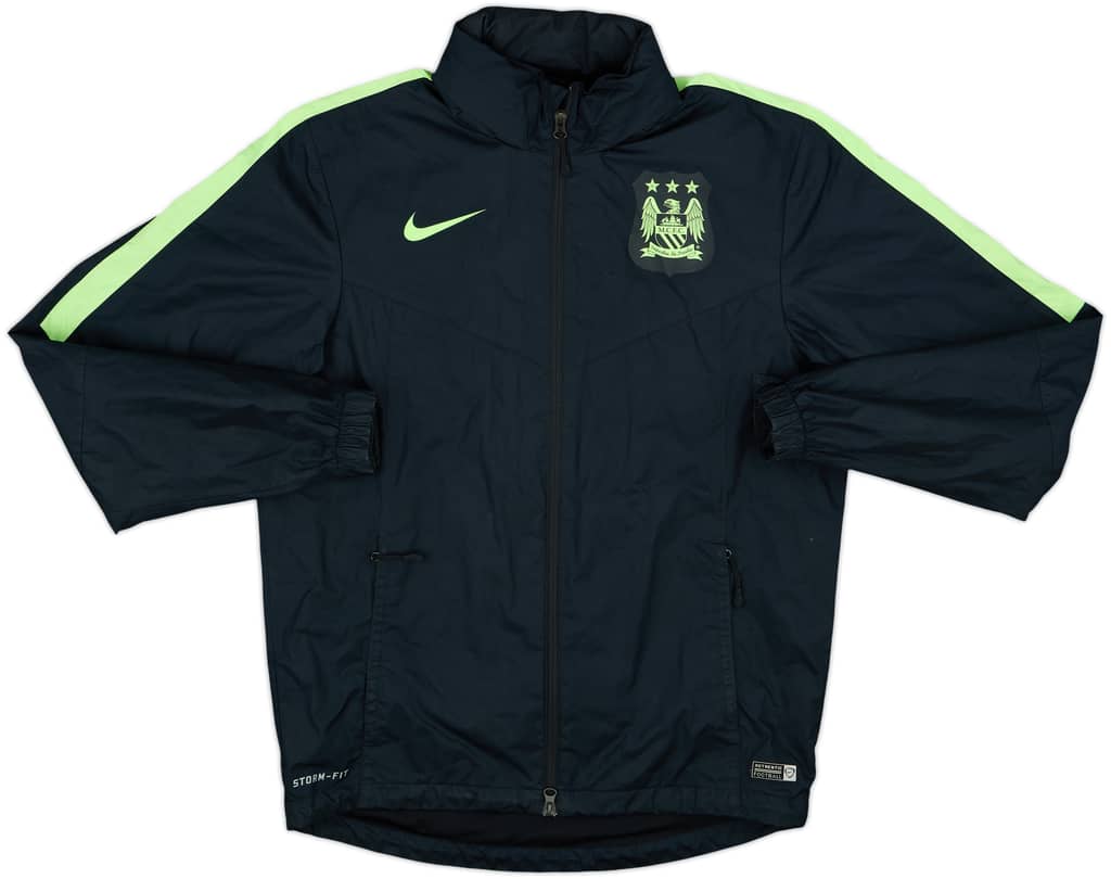 2015-16 Manchester City Nike Hooded Rain Jacket - 8/10 - (S)