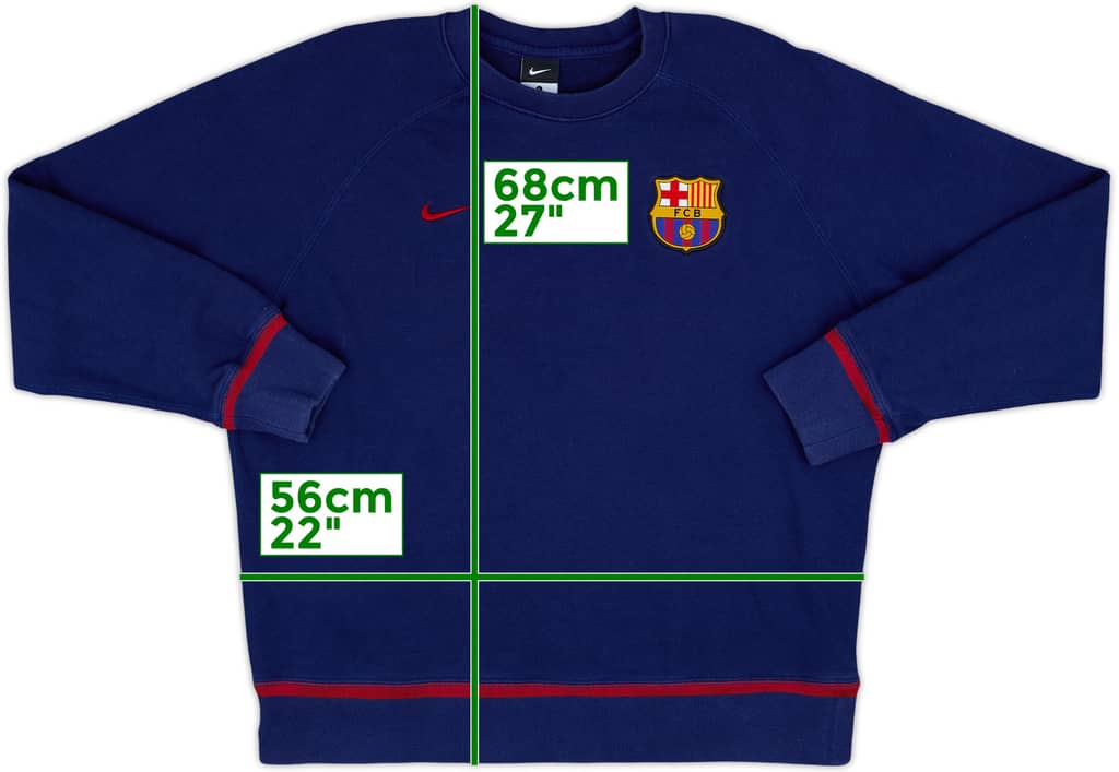 2016-17 Barcelona Nike Sweat Top - 8/10 - (L)