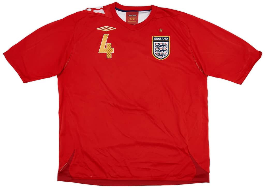 2006-08 England Away Shirt Gerrard #4 - 6/10 - (XXL)