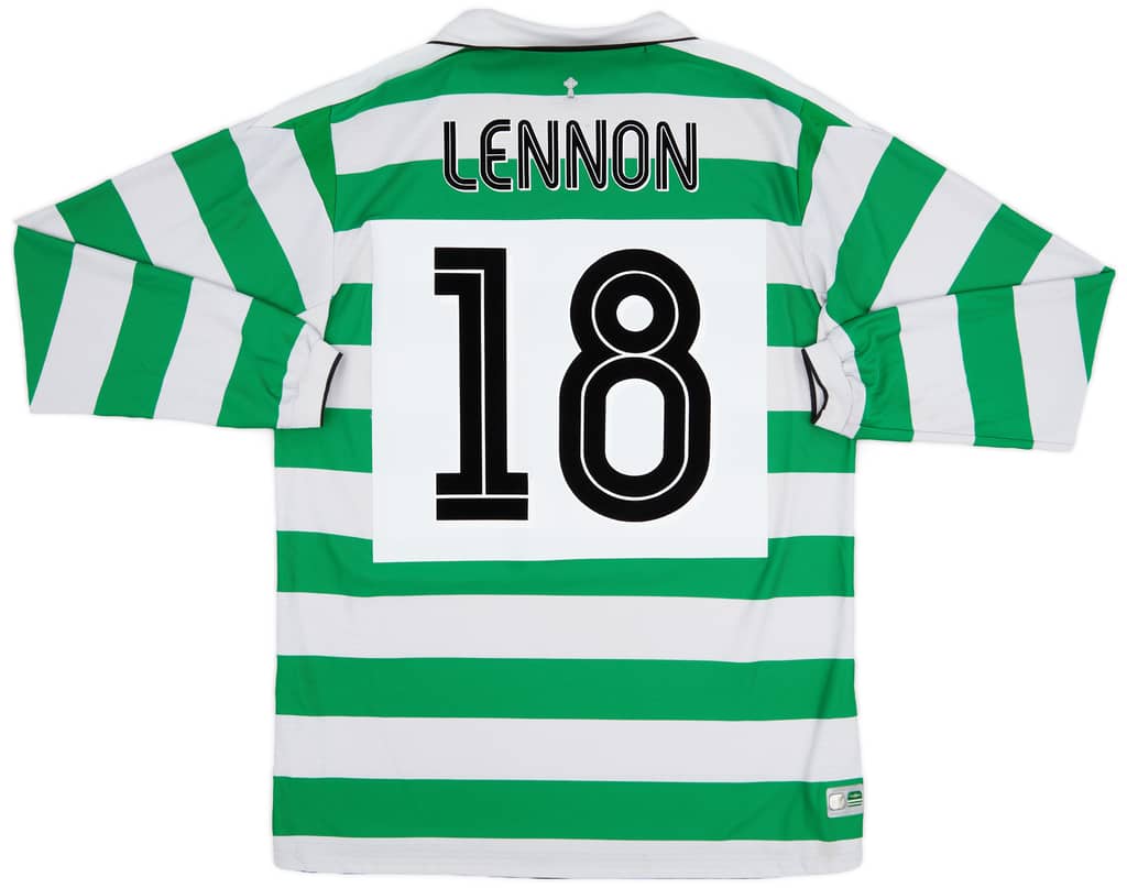 2004-05 Celtic Home L/S Shirt Lennon #18 - 5/10 - (L)