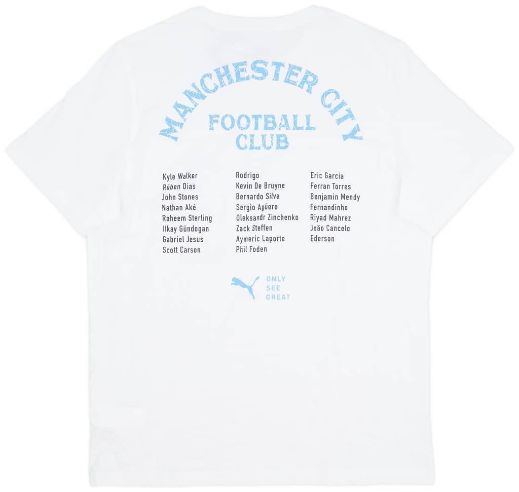 2020-21 Manchester City Puma "Champions 2020-21" Graphic Tee (L)