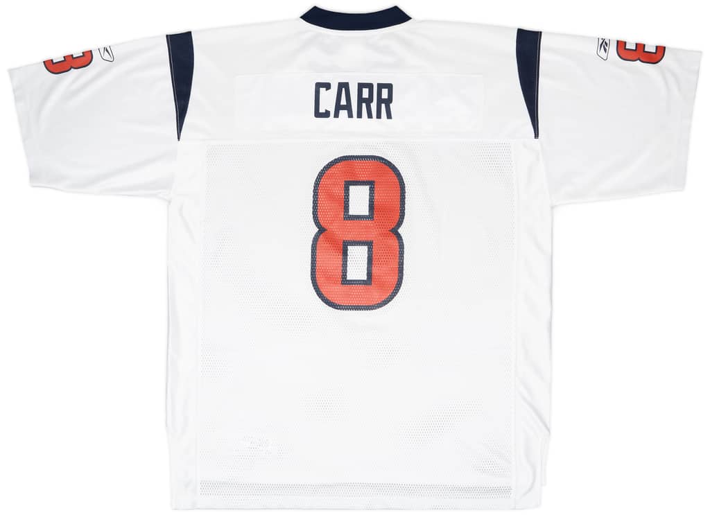 2005-06 Houston Texans Carr #8 Reebok On Field Away Jersey - 8/10 - (XL)