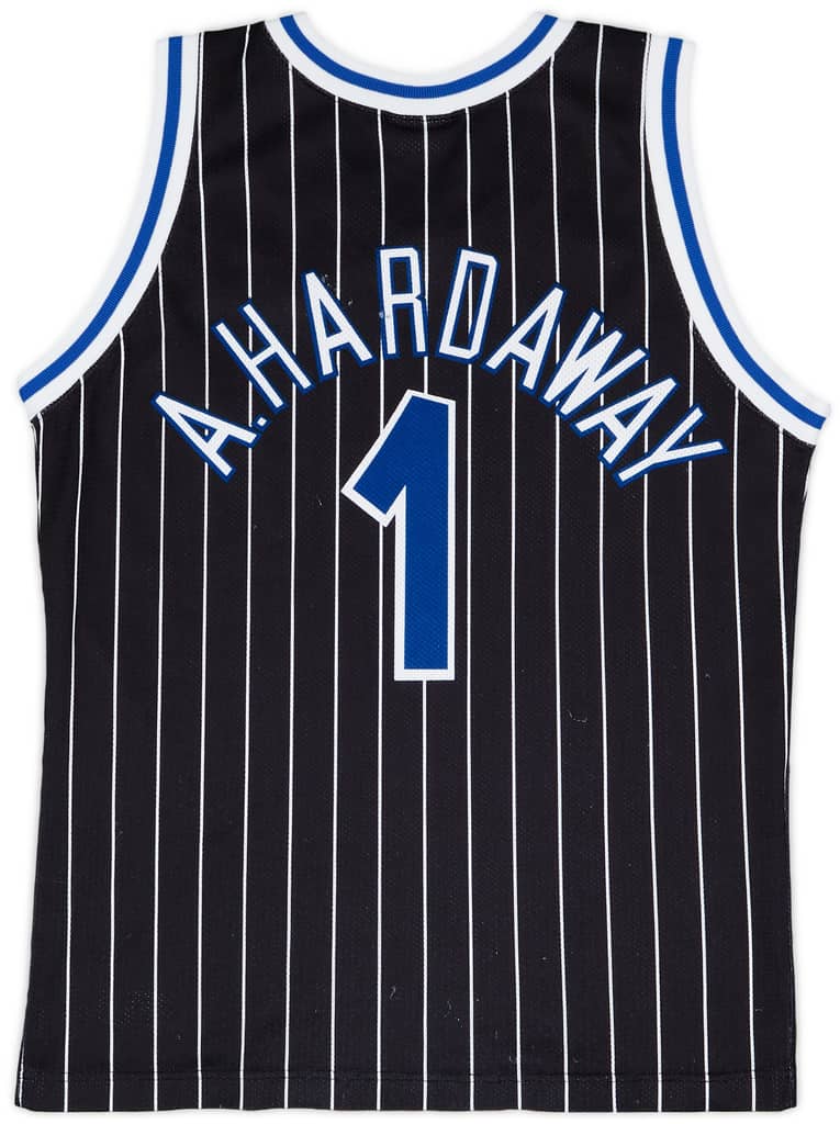 1993-94 Orlando Magic A.Hardaway #1 Champion Away Jersey - 3/10 - (L.Boys)