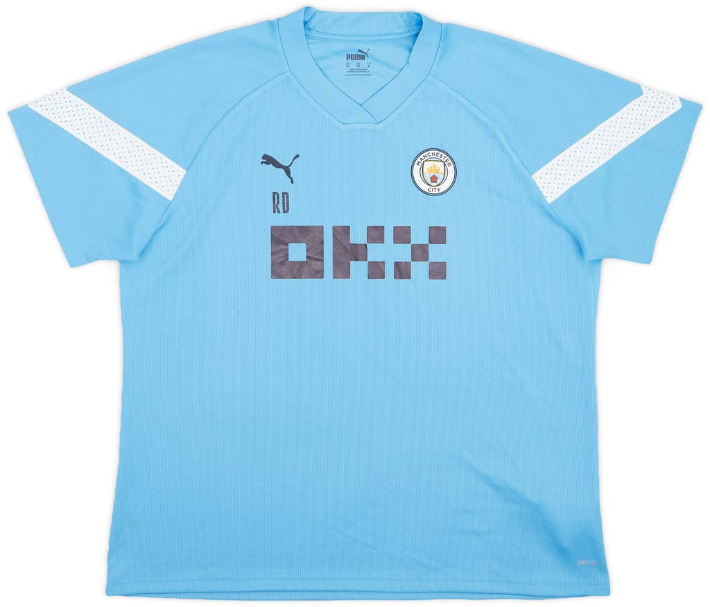 2021-22 Manchester City Staff Issue Puma Training Shirt 'RD' - 9/10 - (XL)